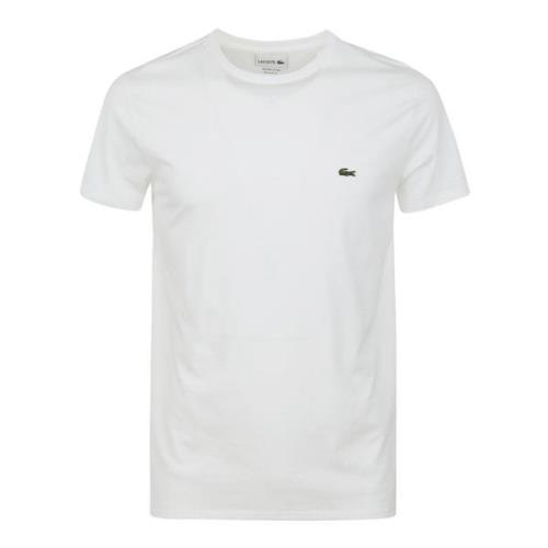 Lacoste Klassisk Herr Vit T-shirt Kollektion White, Herr