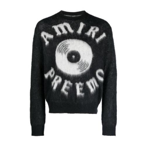 Amiri Round-neck Knitwear Black, Herr