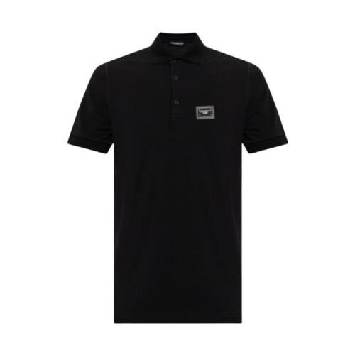 Dolce & Gabbana Polo tröja med logotyp Black, Herr