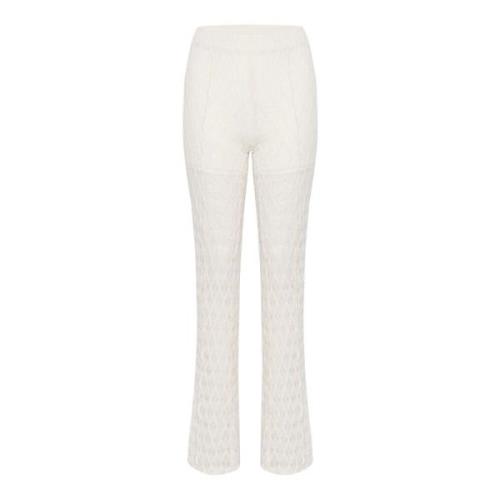 Gestuz Flared Pant Afterglow White, Dam