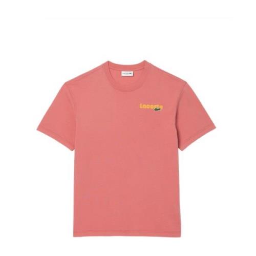Lacoste Rosa Trendig Bomull T-shirt Pink, Herr