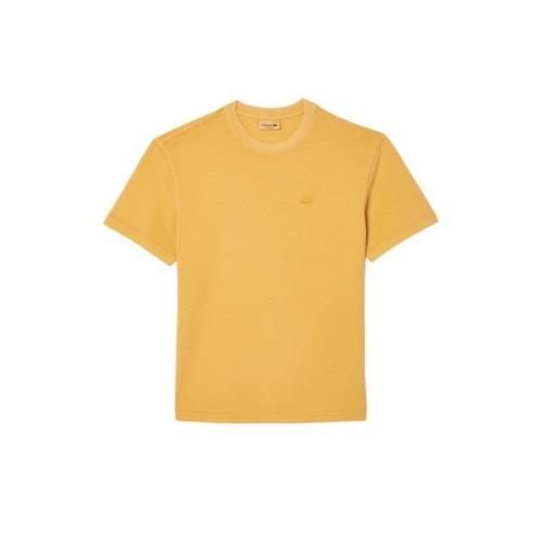 Lacoste Gul T-shirt med unik stil Yellow, Herr