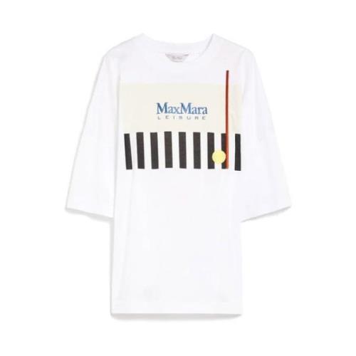 Max Mara Oversized T-shirt med 3/4 ärmar White, Dam