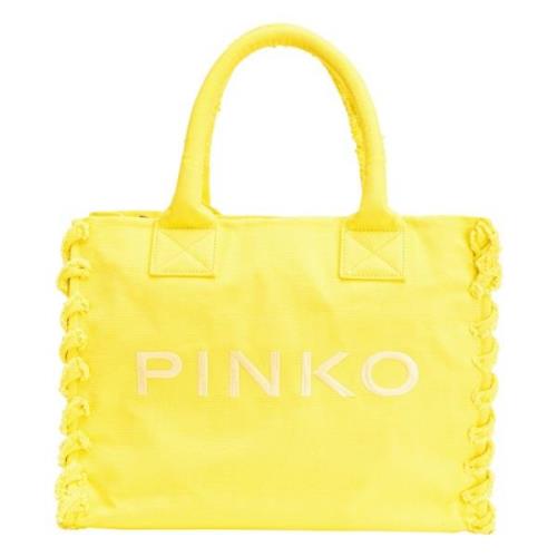 Pinko Strand Shoppingväska Art. 100782A1Wq Yellow, Dam