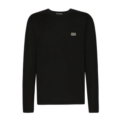 Dolce & Gabbana Svart DG Essentials T-shirt Black, Herr