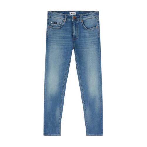 GAS Blå Slim Denim Jeans Blue, Herr