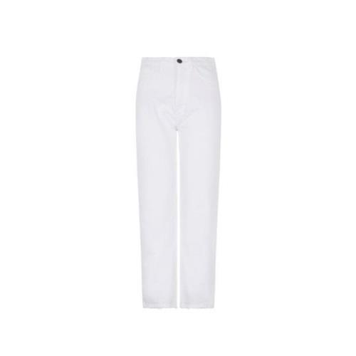 3X1 Vintage Cropped Jeans i Optisk Vit White, Dam