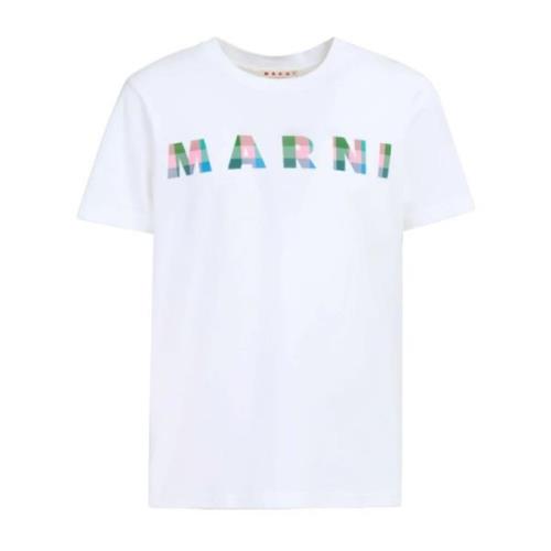 Marni Grafiskt Logoty T-shirt Vit White, Herr