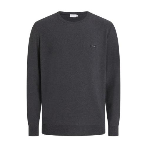Calvin Klein Elegant Crewneck Sweater Iron Gate Gray, Herr