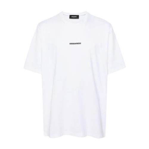 Dsquared2 Stilig T-shirt-uppgradering för män White, Herr
