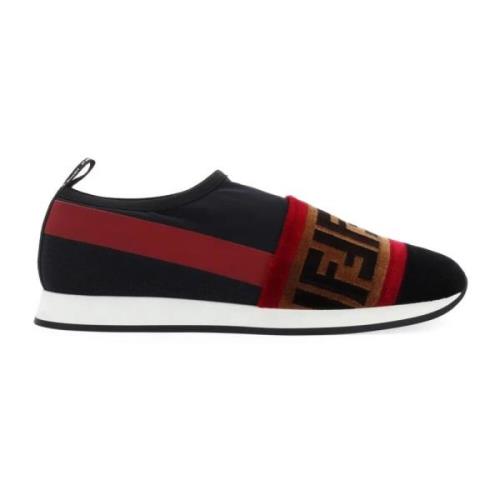 Fendi Svarta Slip-On Sneakers Ss21 Multicolor, Dam