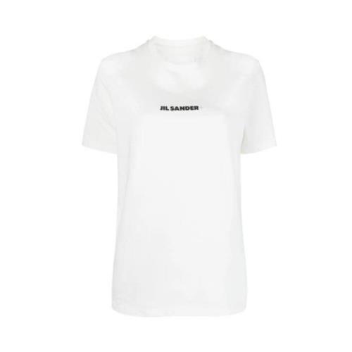 Jil Sander Vit/Svart Logo Plus T-Shirt White, Herr