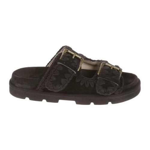 Mou Justerbart spänne sandal Brown, Dam