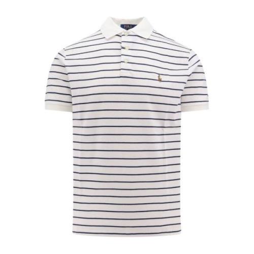 Ralph Lauren Vit Polo Skjorta Custom Slim Fit Multicolor, Herr