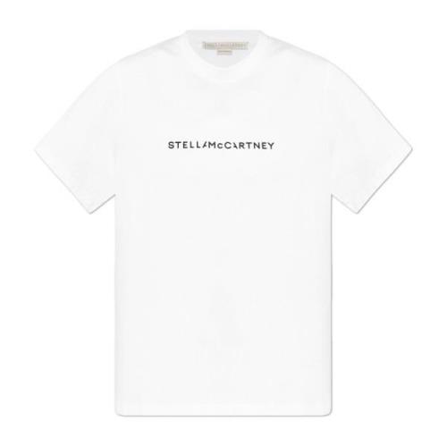 Stella McCartney T-shirt med logotyp White, Dam