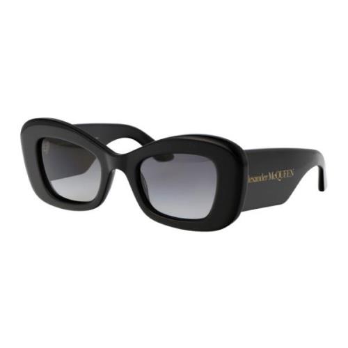 Alexander McQueen Stiliga solglasögon Am0434S Black, Dam