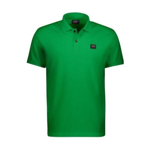 Paul & Shark Bomull Pique Polo Shirt Green, Herr