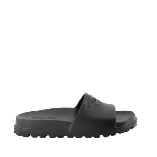 Prada Logo Slides Black, Herr