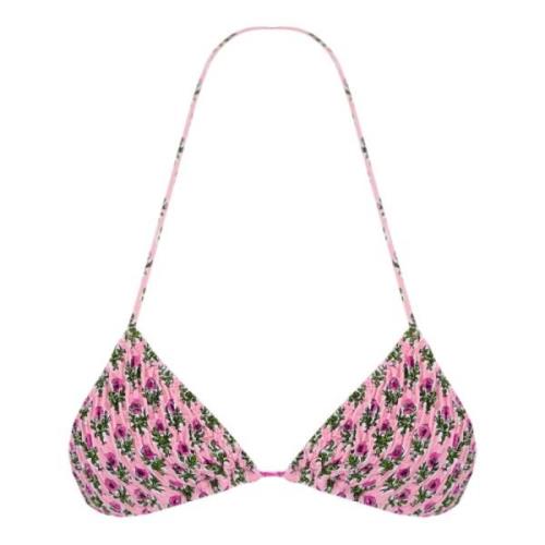 MC2 Saint Barth Rosa Blommig Triangel Bikini Topp Pink, Dam