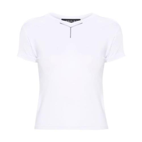 Y/Project Logotyp T-shirt för modeframåt kvinnor White, Dam