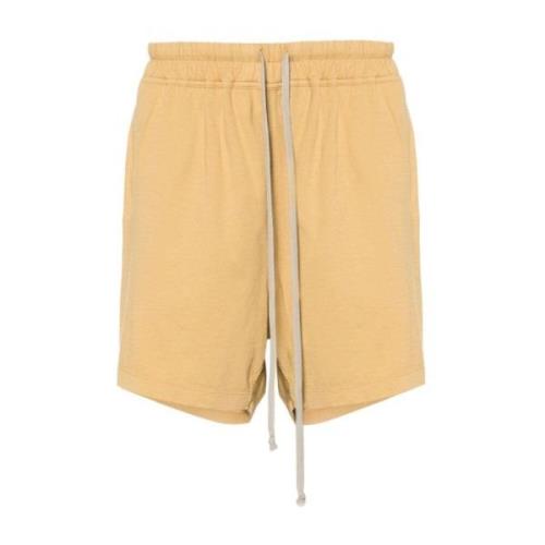 Rick Owens Svarta Denim Shorts Made in Italien Yellow, Herr
