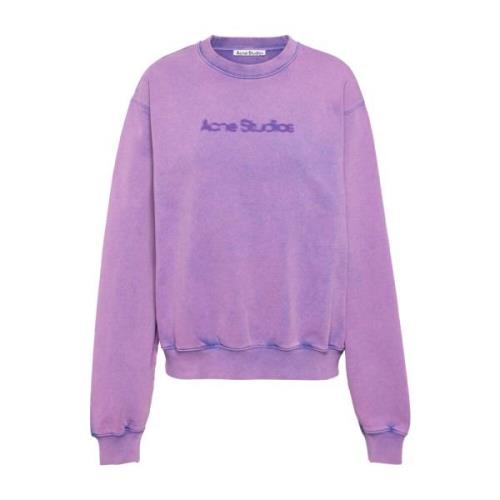 Acne Studios Lila Blurred Logo Sweatshirt Purple, Dam