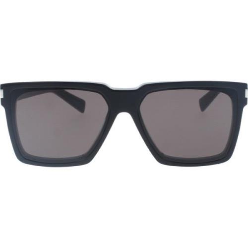 Saint Laurent Ikoniska solglasögon med enhetliga linser Black, Unisex