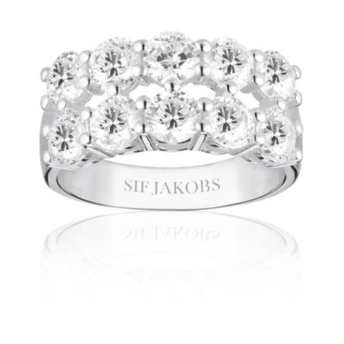 Sif Jakobs Jewellery Elegant Belluno Due Ring med Zirkonia Gray, Dam