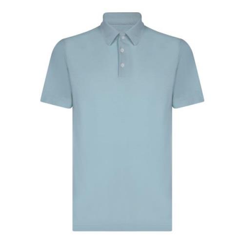 Zanone Blå T-shirts & Polos för män Blue, Herr