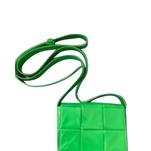 Bottega Veneta Vintage Pre-owned Laeder axelremsvskor Green, Dam