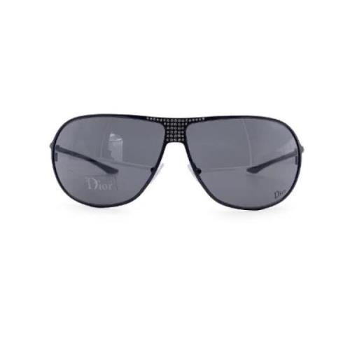 Dior Vintage Pre-owned Metall solglasgon Black, Dam