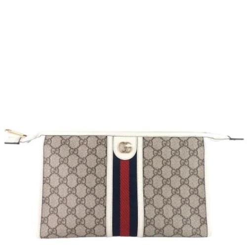 Gucci Vintage Pre-owned Canvas kuvertvskor Beige, Dam