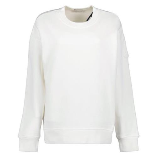 Moncler Metallic Logo Sweatshirt White, Dam