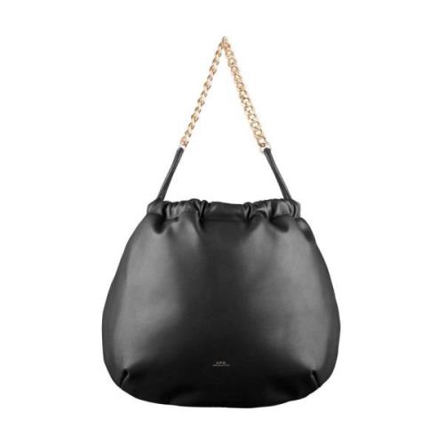 A.p.c. Svart Ninon Chaine Väska Black, Dam