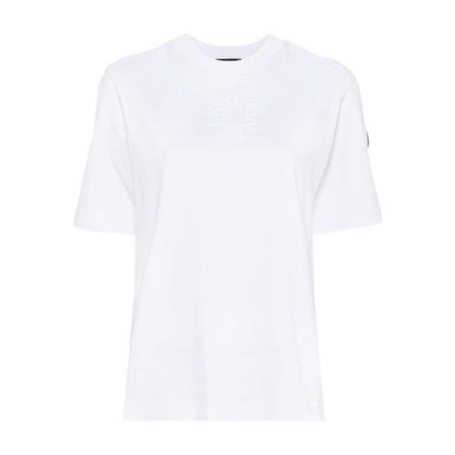 Moncler Logotyp Bomull T-shirt Vit White, Dam