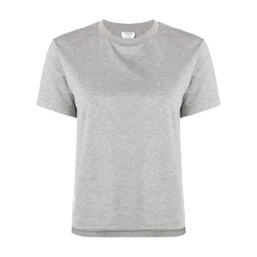 Thom Browne Grå Logo-Patch T-shirt och Polo Gray, Dam