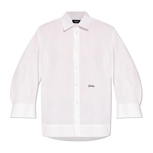 Dsquared2 Skjorta med logotyp White, Dam