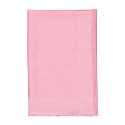 Givenchy Sidenscarf Fyrkantig Fransad Ull Pink, Dam