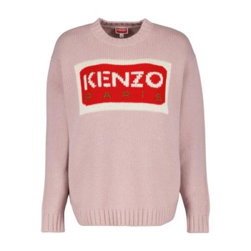 Kenzo Logo Stickad Tröja Pink, Dam