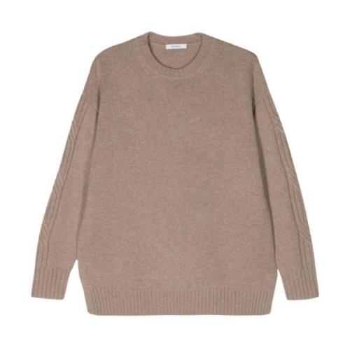 Max Mara Almond Beige Cashmere Crew Neck Sweater Beige, Dam