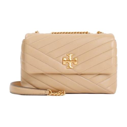 Tory Burch Nude Chevron Axelväska Beige, Dam