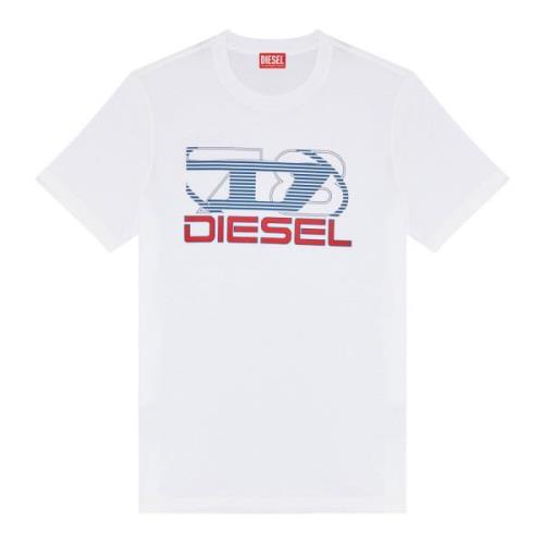 Diesel T-shirt med Oval D 78 print White, Herr