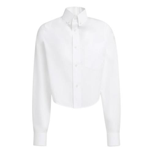 Marni poplin cropped shirt White, Dam