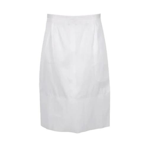 Celine Vintage Pre-owned Bomull nederdelar White, Dam