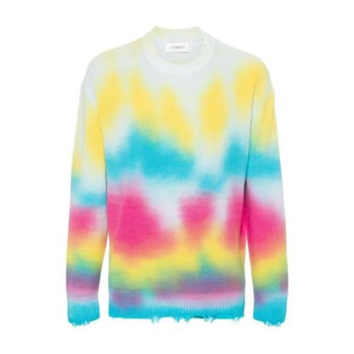 Laneus Tie Dye Sweater Pullover Multicolor, Herr