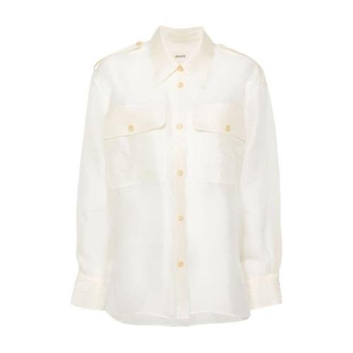 Khaite Elegant Missa Top Shirts White, Dam