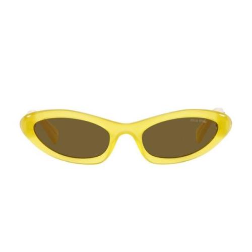 Miu Miu Cat-Eye Solglasögon Glimpse Stil Yellow, Dam