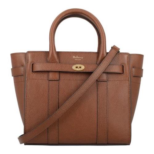 Mulberry Tvåton Zipped Bayswater Väska Brown, Dam