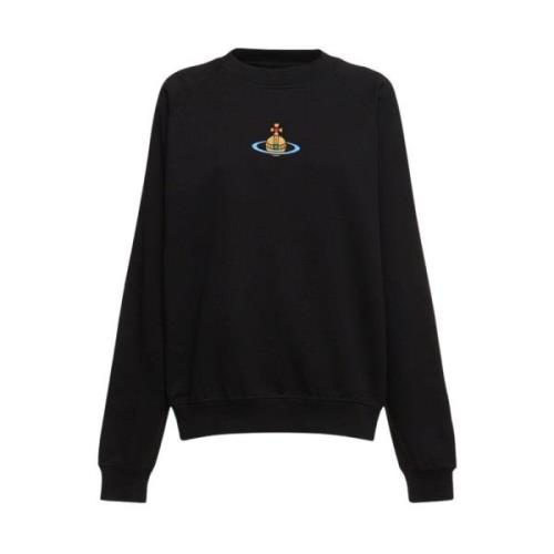 Vivienne Westwood Svart Raglan Sweatshirt Ss24 Stil Black, Dam