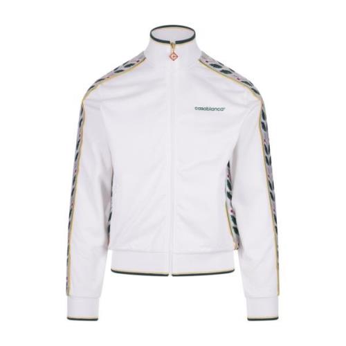 Casablanca Vit Laurel Grafisk Full-Zip Sweatshirt White, Herr